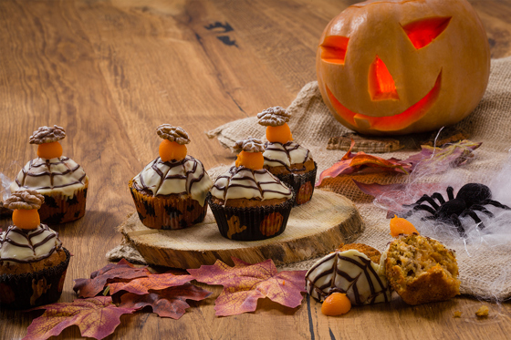 Halloween Pompoenmuffins