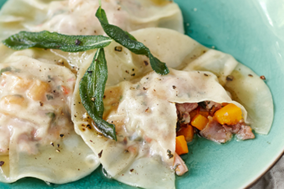 Gevulde Ravioli Met Flespompoen