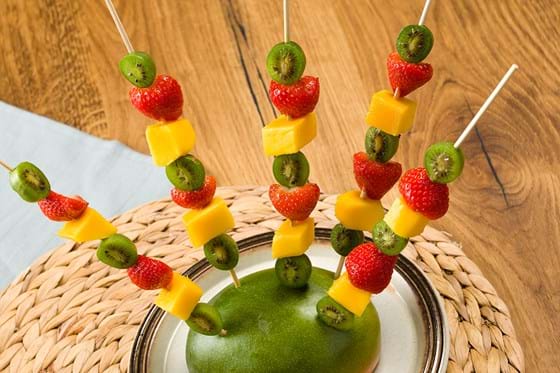 Exotic fruit on a stick