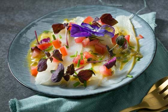 Cod ceviche with passion fruit 