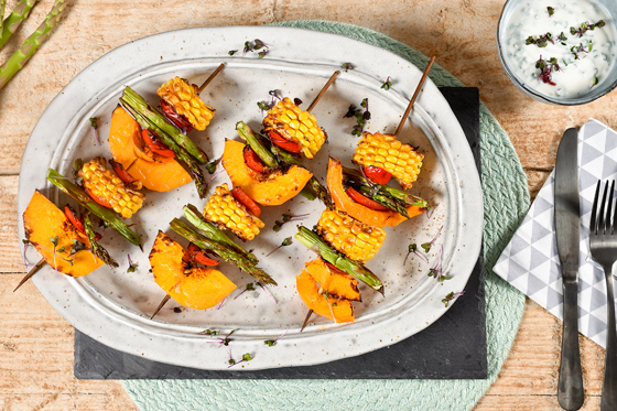 Gegrilde Groentespies