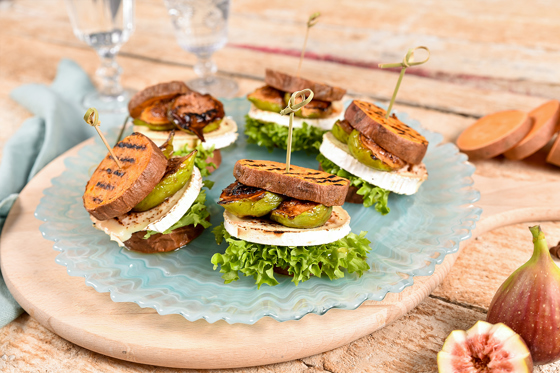 Zoete Aardappeltosti Met Gebakken Vijgen
