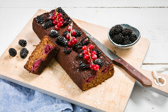 Bananenbrood Met Bramen