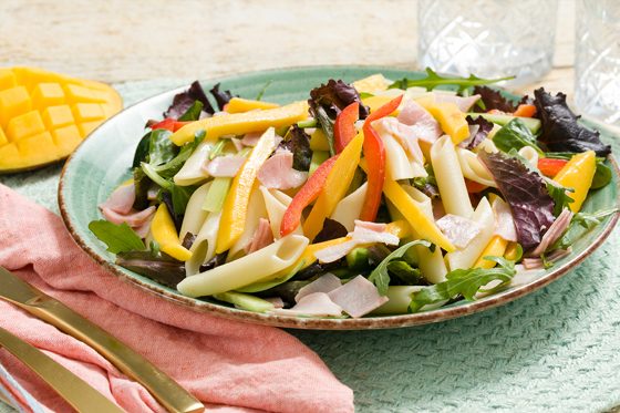 Pastasalade Met Mango En Ham